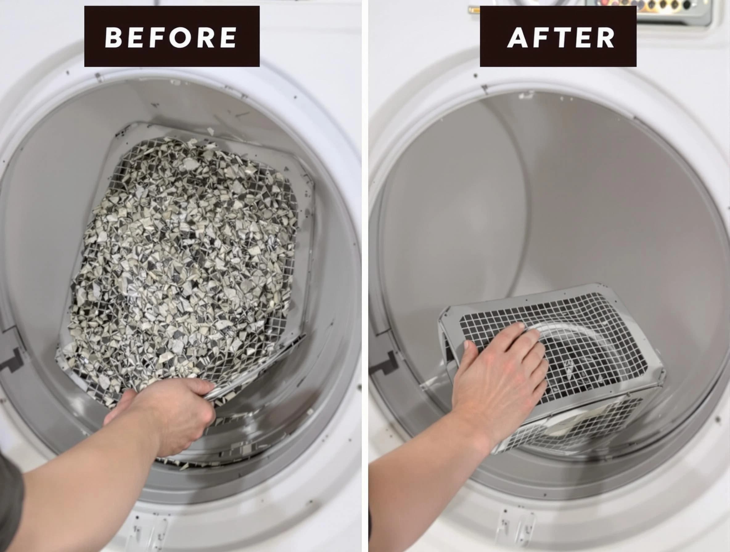 Professional lint trap cleaning by Birmingham Dryer Vent Cleaning in Birmingham