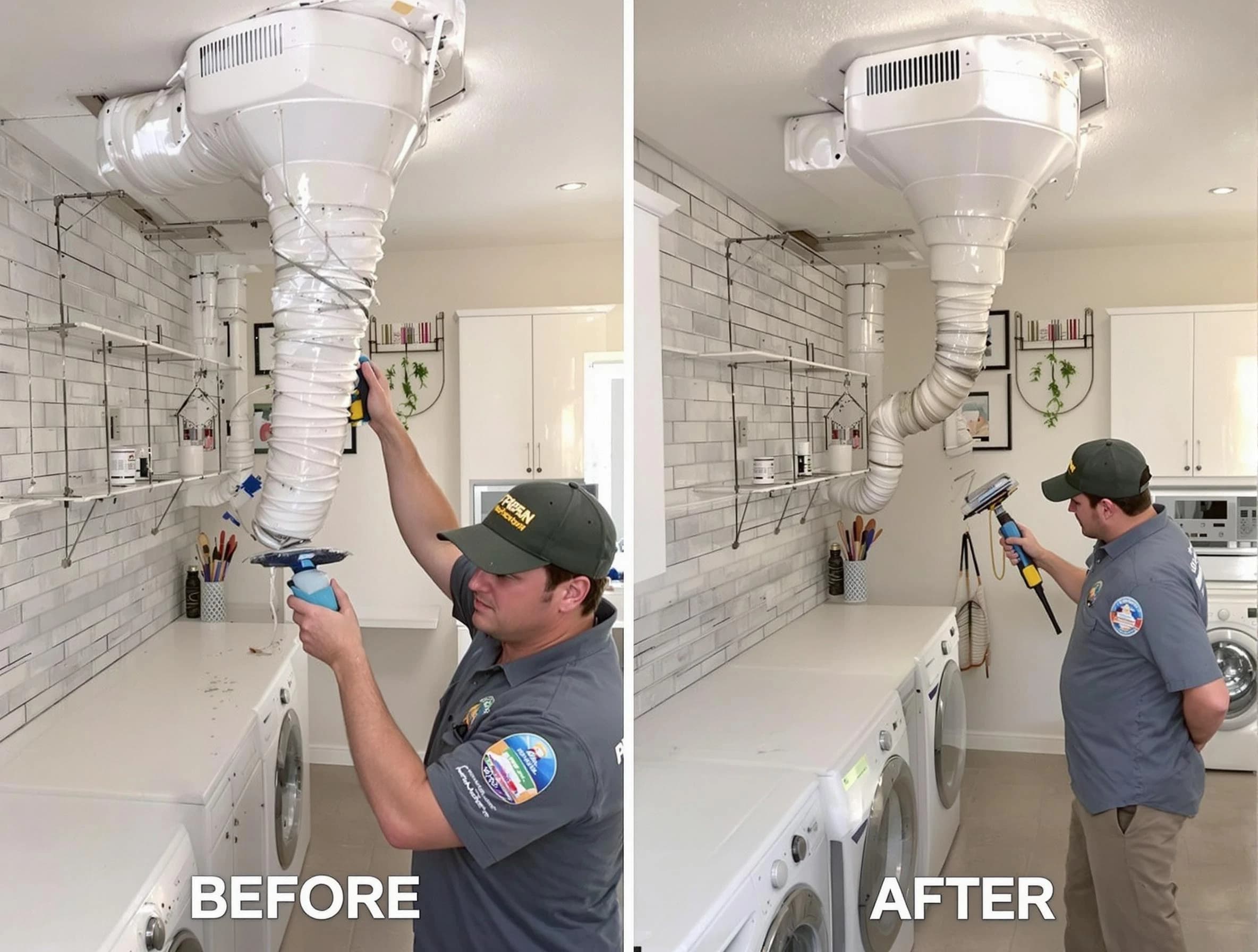 Professional dryer exhaust vent cleaning by Birmingham Dryer Vent Cleaning in Birmingham