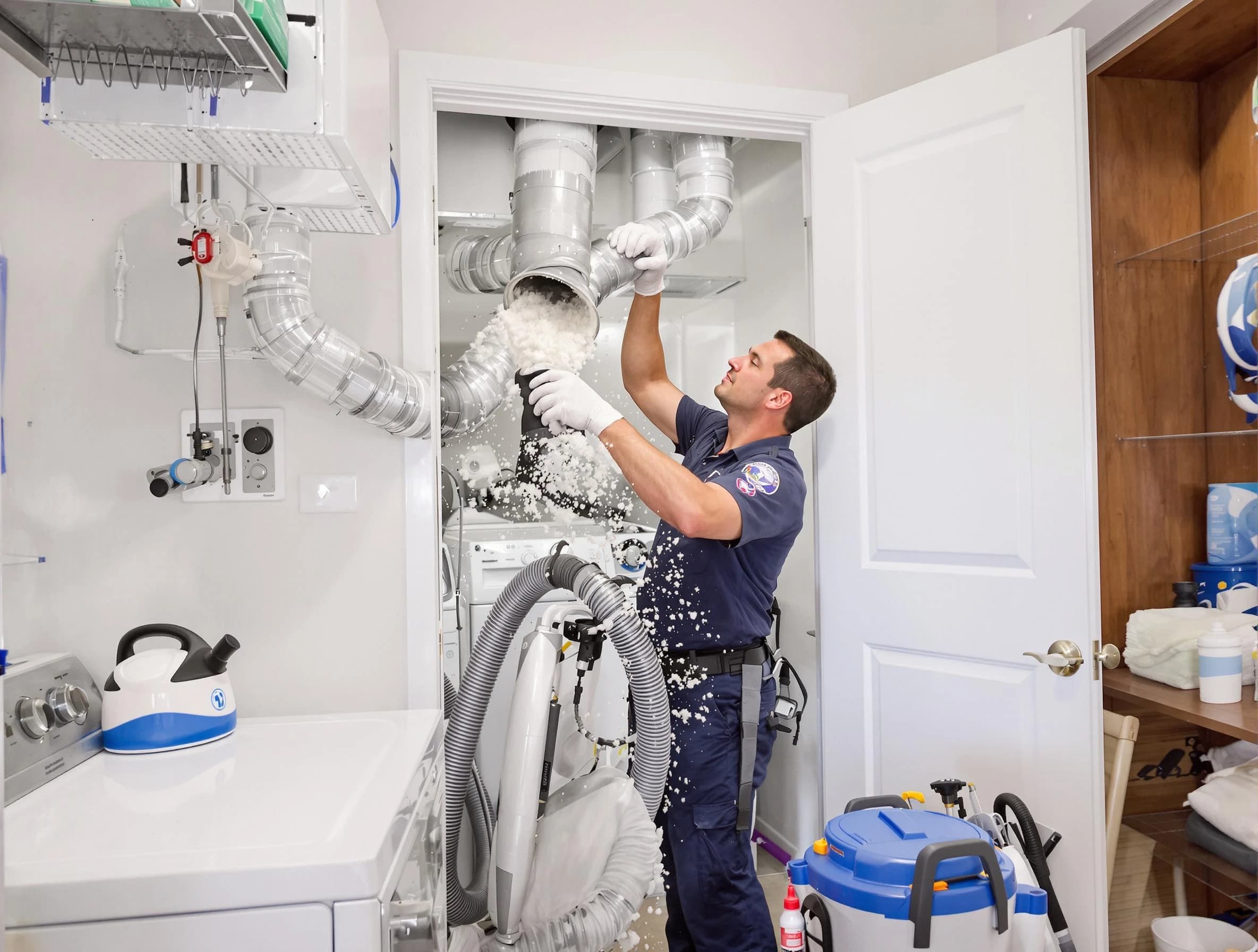 Birmingham Dryer Vent Cleaning technician delivering thorough residential dryer vent cleaning service in Birmingham
