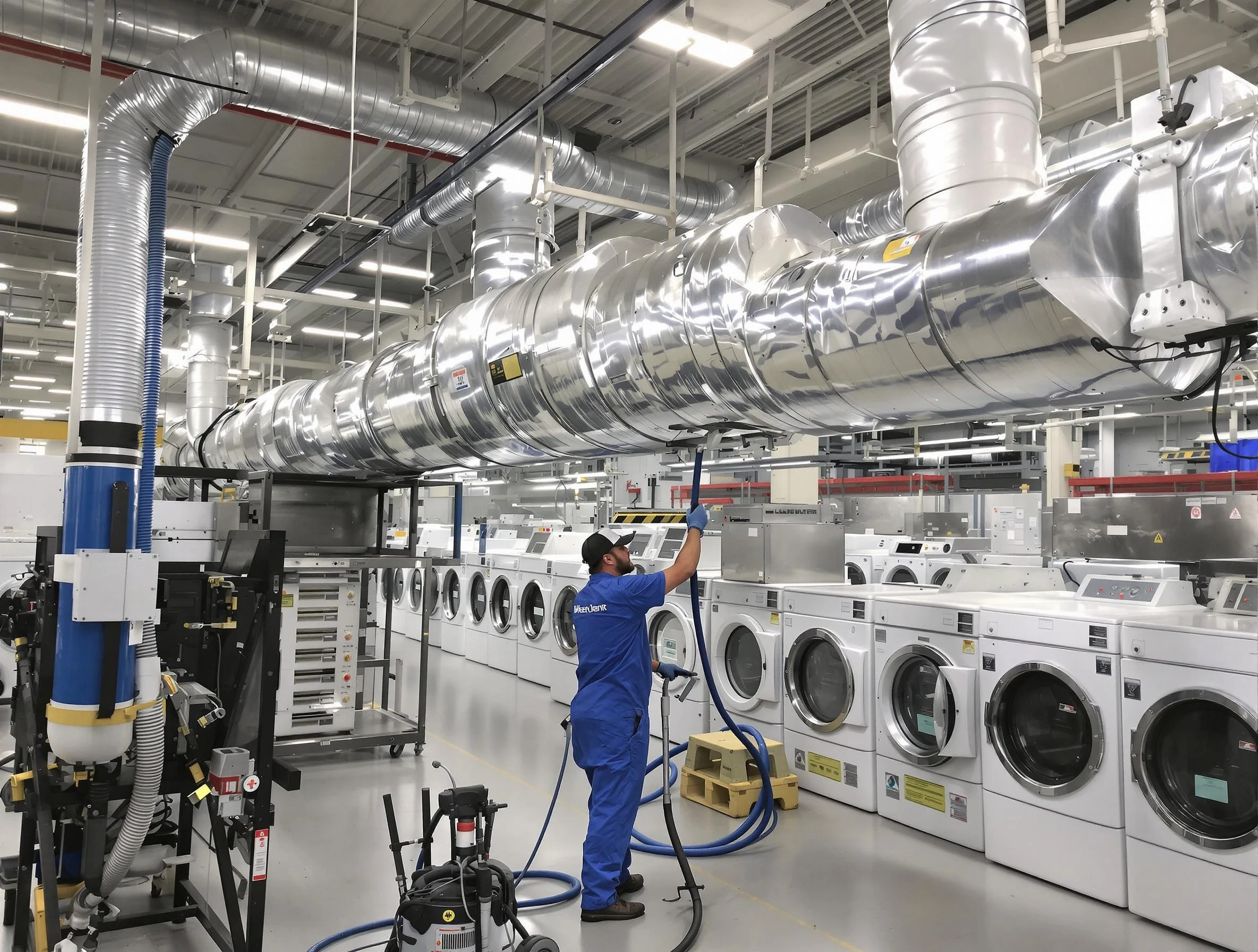 Birmingham Dryer Vent Cleaning team performing heavy-duty industrial dryer vent cleaning in Birmingham